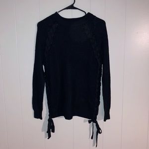 Black Braided Sweater